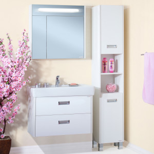 Мебель для ванной Бриклаер Палермо 80/3 подвесная, с 2 ящиками