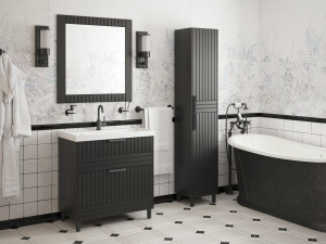 Мебель для ванной Corozo Терра 80 Люкс матовый графит