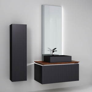 Мебель для ванной Jorno Strong 100 подвесная антрацит