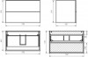 Тумба с раковиной Misty Челси 80 2 ящика — рис. 4