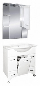 Мебель для ванной Misty Дрея 85 2 ящика, с бельевой корзиной