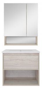 Мебель для ванной Misty Дунай 60 дуб белый