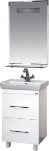 Мебель для ванной Misty Елена 50 белая, с 2-мя ящиками