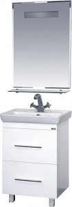Мебель для ванной Misty Елена 55 белая, с 2-мя ящиками