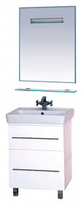 Мебель для ванной Misty Елена 60 белая, с 2-мя ящиками