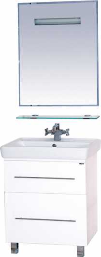 Мебель для ванной Misty Елена 70 белая, с 2-мя ящиками
