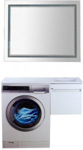 Мебель для ванной Misty Фостер 40 подвесная с раковиной над стиральной машиной Гавана 100 R