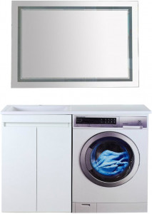 Мебель для ванной Misty Фостер 70 напольная прямая с раковиной над стиральной машиной Гавана 130 L