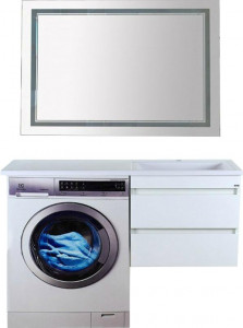 Мебель для ванной Misty Фостер 70 подвесная с раковиной над стиральной машиной Гавана 130 R