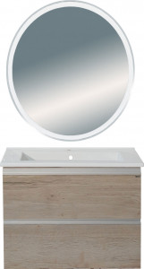 Мебель для ванной Misty Кантри 75 дуб галифакс белый