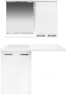 Мебель для ванной Misty Куба 60 2 двери с раковиной над стиральной машиной 120 L