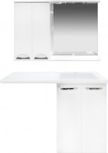 Мебель для ванной Misty Куба 60 2 двери с раковиной над стиральной машиной 120 R