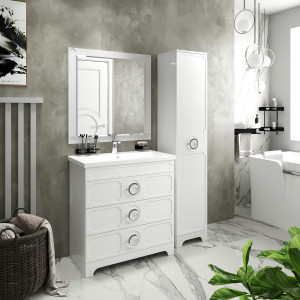 Мебель для ванной Misty Лейла 100 с 3 ящ. белая