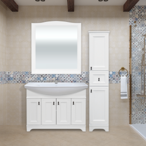 Мебель для ванной Misty Лувр 105 белый