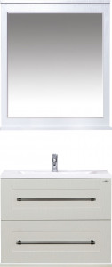 Мебель для ванной Misty Марта 70 подвесная, белая фактурная