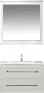 Мебель для ванной Misty Марта 80 подвесная, белая фактурная