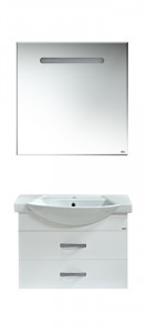 Мебель для ванной Misty Монро 75 с 2-мя ящиками белая