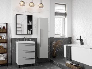 Мебель для ванной Misty Ненси 60 напольная серый