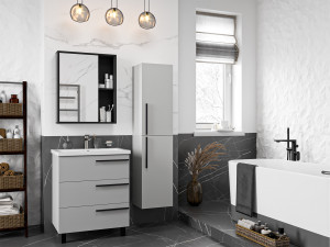 Мебель для ванной Misty Ненси 70 напольная серый