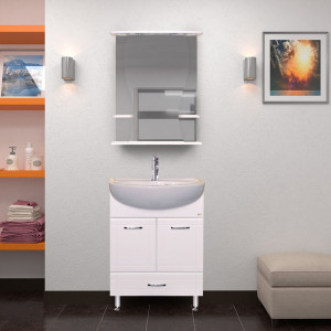 Мебель для ванной Misty Уют 60 с нижним ящиком белая