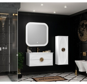 Мебель для ванной Opadiris Ибица 90 белый / золото