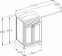Мебель для ванной Opadiris Клио 56 напольная, беленый бук — рис. 7