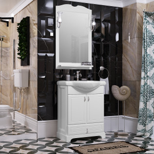 Мебель для ванной Opadiris Клио 65 белая матовая, напольная