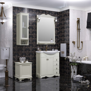 Мебель для ванной Opadiris Клио 75  слоновая кость