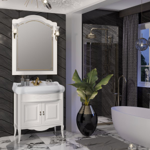 Мебель для ванной Opadiris Лоренцо 80 белая матовая