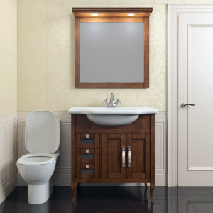 Мебель для ванной Opadiris Мираж 80 светлый орех