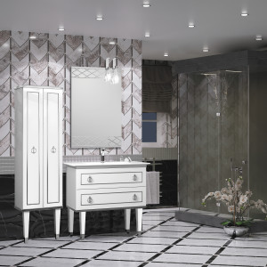 Мебель для ванной Opadiris Порто 100 белая, хром