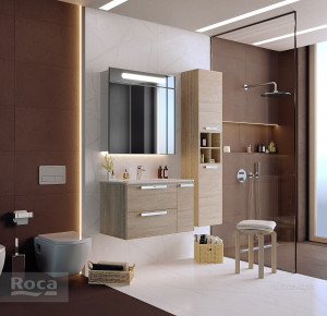 Мебель для ванной Roca Lago 80 светлый дуб