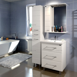 Мебель для ванной СанТа Омега 60 напольная, с 3 ящиками