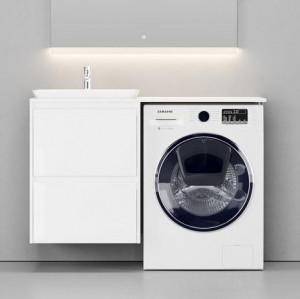 Мебель для ванной Velvex Klaufs 120 с 2 ящиками белая