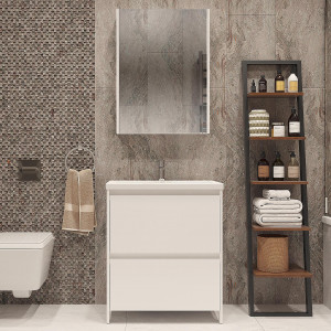 Мебель для ванной Velvex Klaufs 70 с 2 ящиками напольная белая