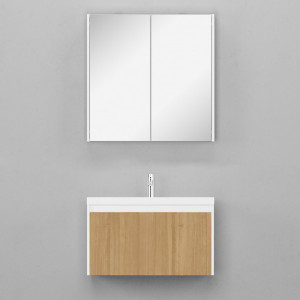Мебель для ванной Velvex Klaufs 80 с 1 ящиком подвесная белый/дерево