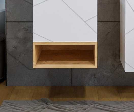 Полка для тумбы Бриклаер Кристалл 50 дуб бунратти