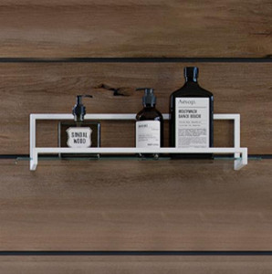 Полка металлическая со стеклом Velvex Gelou 45 белый