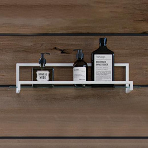 Полка металлическая со стеклом Velvex Gelou 50 белый