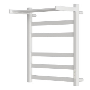 Полотенцесушитель электрический Point Меркурий PN83856PW П5 500x600 с полкой диммер справа белый