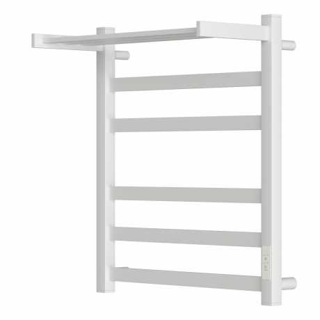 Полотенцесушитель электрический Point Меркурий PN83856PW П5 500x600 с полкой диммер справа белый