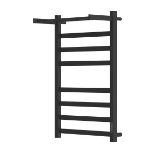 Полотенцесушитель электрический Point Меркурий PN83858PB П7 500x800 с полкой диммер справа черный