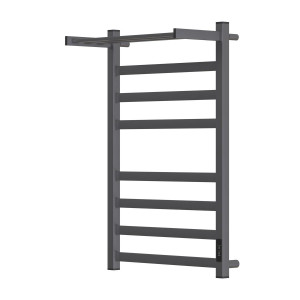 Полотенцесушитель электрический Point Меркурий PN83858PGR П7 500x800 с полкой диммер справа графит премиум