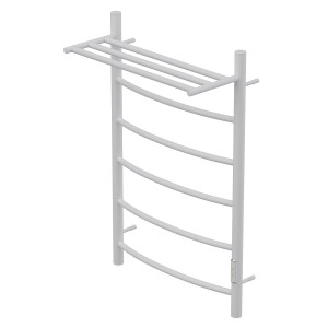 Полотенцесушитель электрический Point PN04858PW П5 500x800 с полкой, диммер справа белый