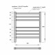 Полотенцесушитель электрический Point PN70756BR П7 500x600 диммер слева бронза — рис. 2