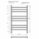 Полотенцесушитель электрический Point PN70758BR П9 500x800 диммер слева бронза — рис. 3