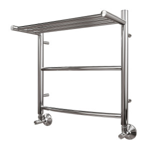 Полотенцесушитель водяной Point PN04155P П2 500x500 с полкой хром