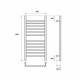 Полотенцесушитель водяной Point PN10148S П12 400x800 хром — рис. 3