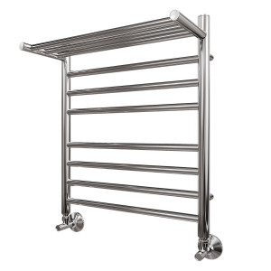 Полотенцесушитель водяной Point PN10156SP П7 500x600 с полкой хром