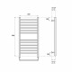 Полотенцесушитель водяной Point PN10158S П12 500x800 хром — рис. 3